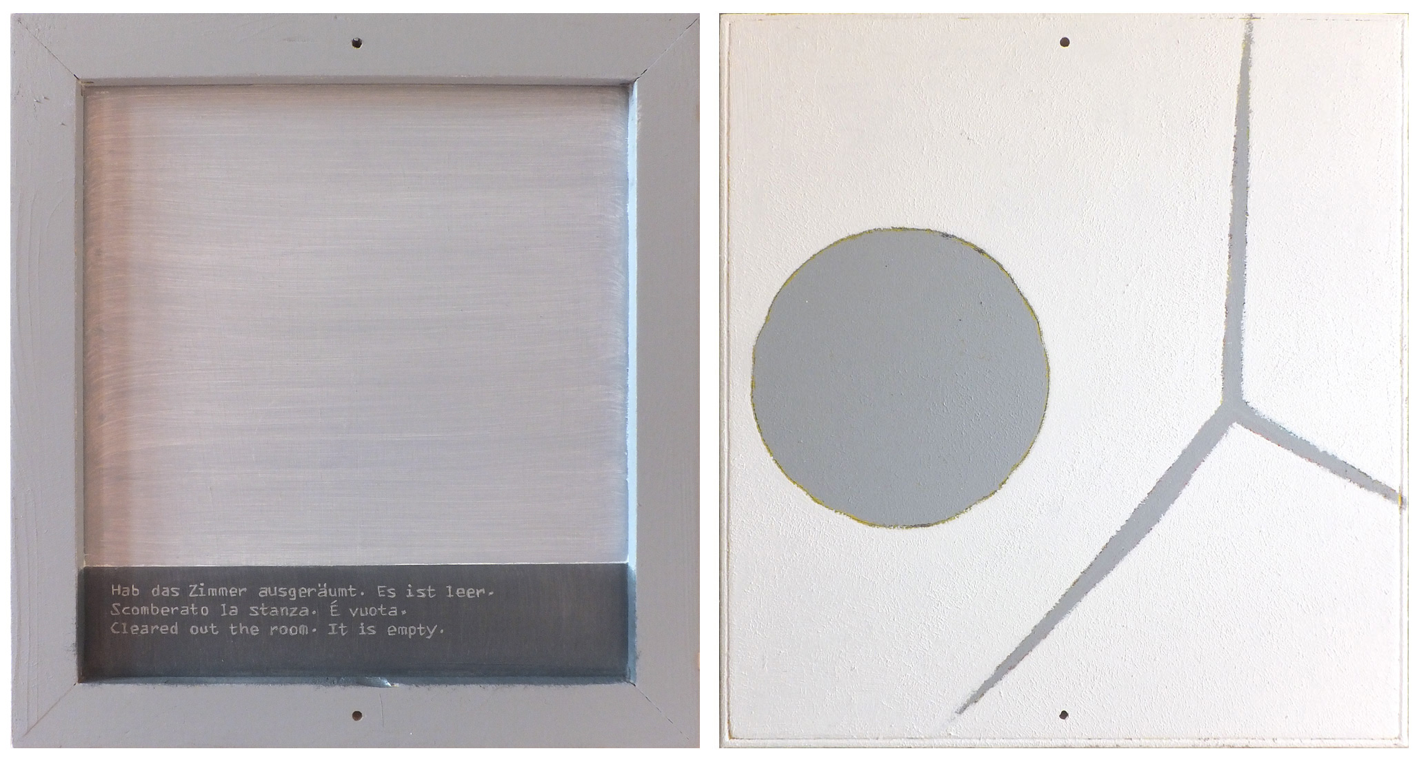 hab das Zimmer ausgeräumt. es ist leer.