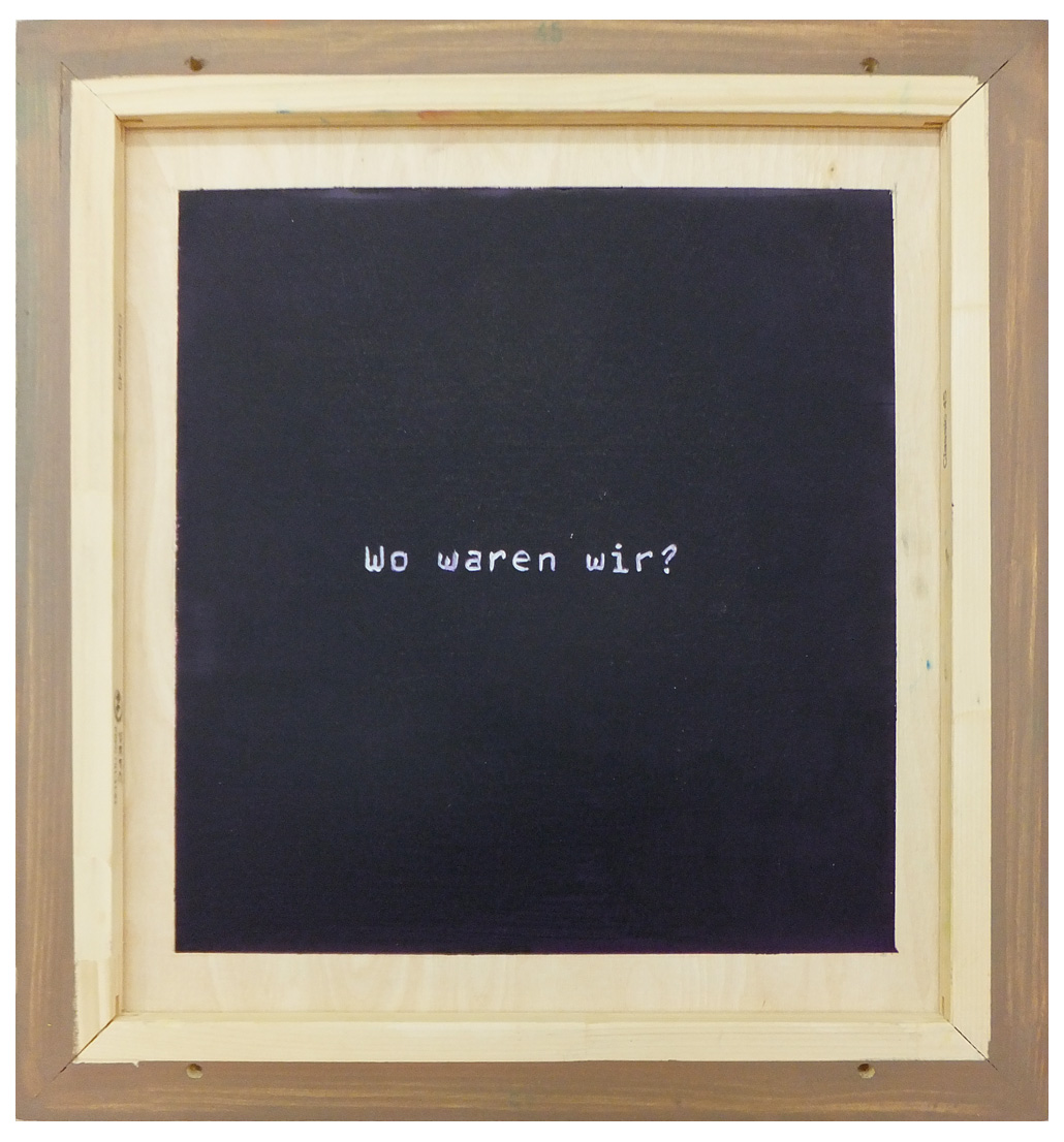 wo waren wir